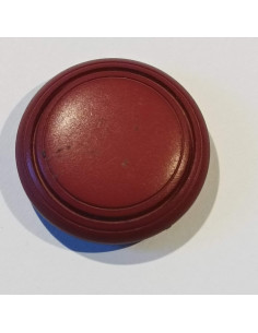 Bouton polyester à tunnel, 28mm, rond, bordeaux