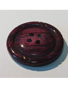 Bouton polyester 4 trous, 28mm, rond violet foncé 2