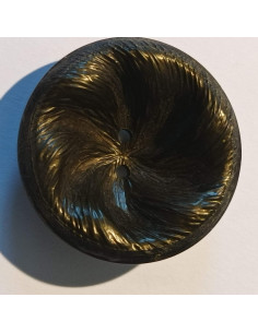 Bouton polyester 2 trous, 36 mm, tulipe vert kaki