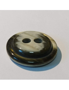 Bouton polyester 2 trous, 27mm, dégradé vert et blanc 2