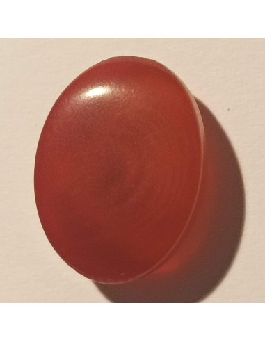 Bouton polyester à pied, 13mm, ovale bordeaux