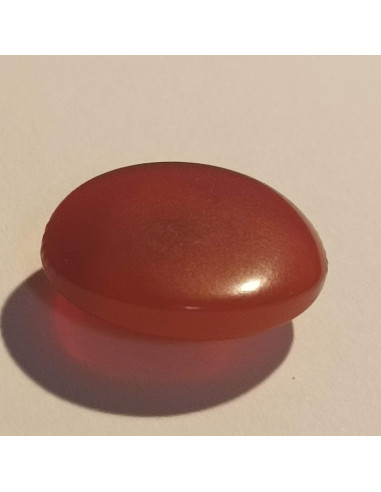 Bouton polyester à pied, 13mm, ovale bordeaux
