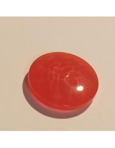 Bouton polyester 2 trous, 15mm, rond rouge 2