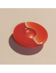 Bouton polyester à pied, 18mm, rond rouge 2