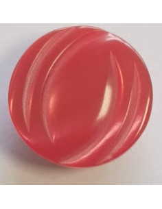 Bouton à pied, 14mm, rond fantaisie, rouge