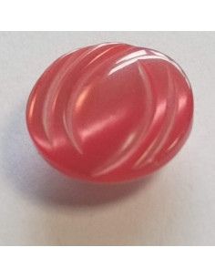 Bouton à pied, 14mm, rond fantaisie, rouge 2