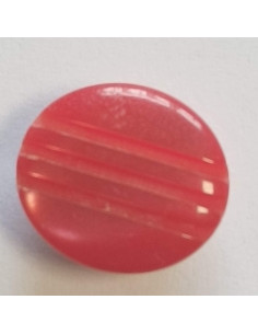 Bouton à pied, 14mm, rond fantaisie, rouge
