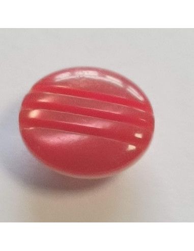 Bouton à pied, 14mm, rond fantaisie, rouge