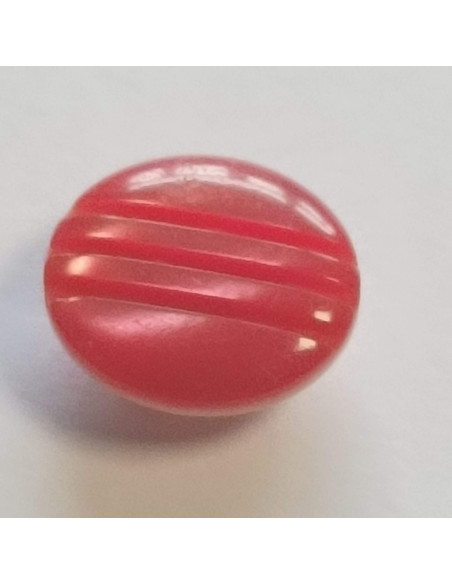 Bouton à pied, 14mm, rond fantaisie, rouge