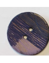 Bouton polyester 2 trous, 40 mm, violet et rose