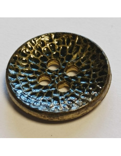 Bouton polyester 2 trous, 28 mm, doré 2