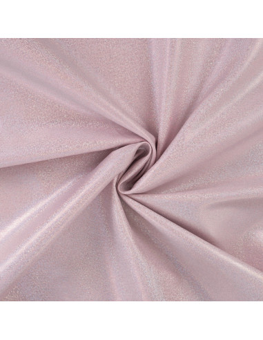 Tissu, Denim Stretch Pailleté, Rose Multicolore, Laize 140 cm, 90% Coton 260g/m²