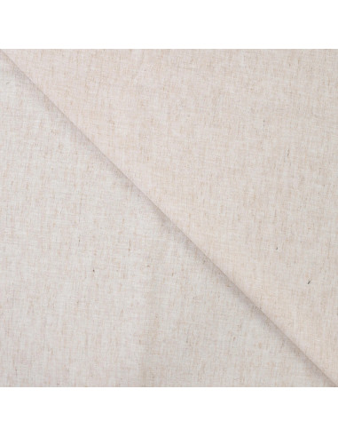 Tissu, Toile Chinée Souple, Naturel, Laize 140 cm, 55% Lin 25% Coton 20% Viscose 165g/m²