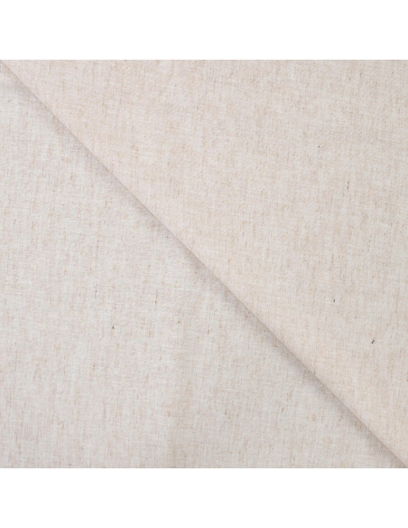 Tissu, Toile Chinée Souple, Naturel, Laize 140 cm, 55% Lin 25% Coton 20% Viscose 165g/m²