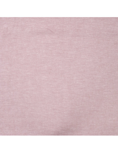 Tissu, Toile Souple Chinée, Rose Poudré, Laize 140 cm, 55% Lin 25% Coton 20% Viscose 165g/m²