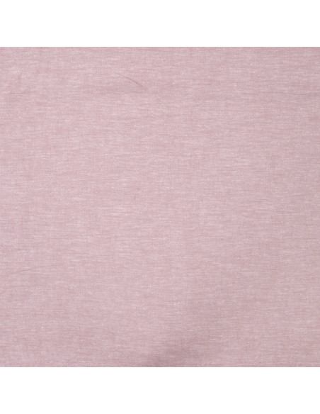 Tissu, Toile Souple Chinée, Rose Poudré, Laize 140 cm, 55% Lin 25% Coton 20% Viscose 165g/m²