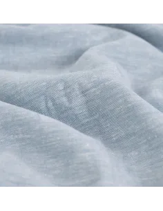 Tissu, Toile Souple Chinée, Bleu, Laize 140 cm, 55% Lin 25% Coton 20% Viscose 165g/m² 2