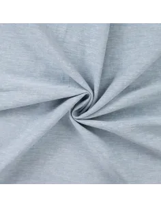Tissu, Toile Souple Chinée, Bleu, Laize 140 cm, 55% Lin 25% Coton 20% Viscose 165g/m²