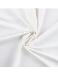 Tissu, Satin de Coton Uni, Blanc, Laize 150 cm, 100% Coton 115g/m²