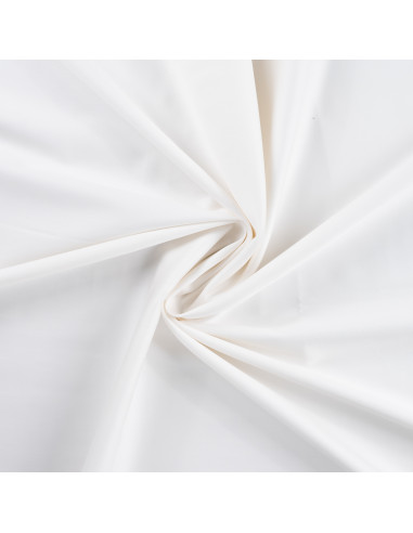 Tissu, Satin de Coton Uni, Blanc, Laize 150 cm, 100% Coton 115g/m²