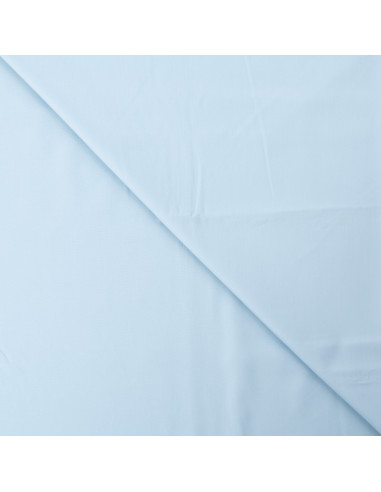 Tissu, Satin de Coton Uni, Bleu Clair, Laize 150 cm, 100% Coton 115g/m²