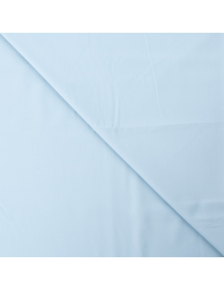 Tissu, Satin de Coton Uni, Bleu Clair, Laize 150 cm, 100% Coton 115g/m²