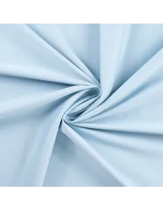 Tissu, Satin de Coton Uni, Bleu Clair, Laize 150 cm, 100% Coton 115g/m²