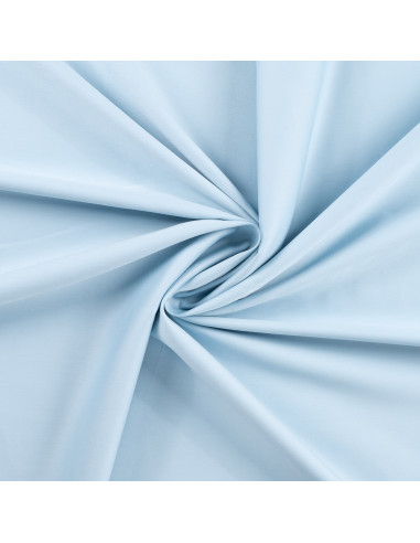 Tissu, Satin de Coton Uni, Bleu Clair, Laize 150 cm, 100% Coton 115g/m²