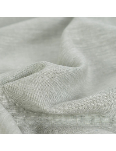 Tissu, Toile Souple Chinée, Vert, Laize 140 cm, Lin Coton Viscose 165g/m²