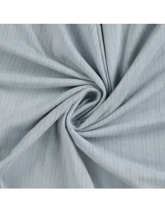 Tissu, Jersey Ajouré Pointelle, Bleu Clair, Laize 145 cm, Coton Stretch