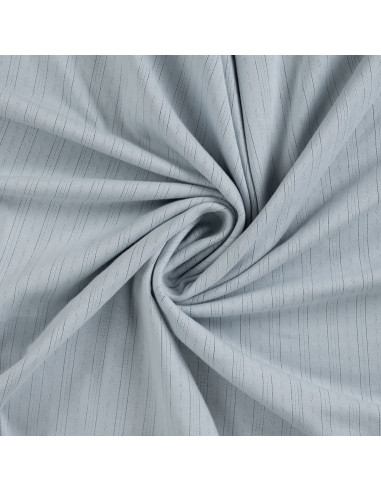 Tissu, Jersey Ajouré Pointelle, Bleu Clair, Laize 145 cm, Coton Stretch