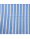 Popeline coton nylon, rayures, bleu