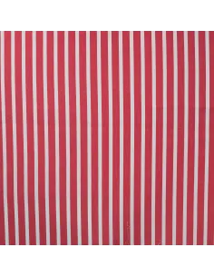 Tissu, Popeline Rayures Bâtons, Rouge Éclatant, Laize 145 cm, Coton Polyamide Spandex 110g/m²