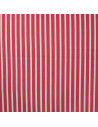 Popeline coton nylon, rayures, rouge