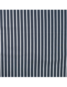 Popeline coton nylon, rayures, marine