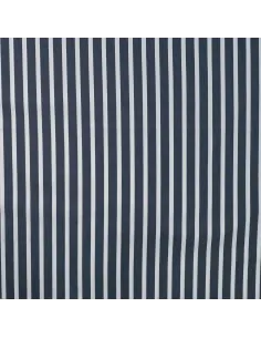 Tissu, Popeline Rayures Bâtons, Marine, Laize 145 cm, 72% Coton 25% Polyamide 3% Spandex 110g/m²