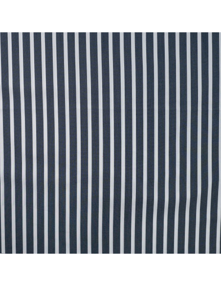 Tissu, Popeline Rayures Bâtons, Marine, Laize 145 cm, 72% Coton 25% Polyamide 3% Spandex 110g/m²