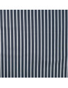 Popeline coton nylon, rayures, marine