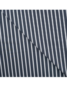 Popeline coton nylon, rayures, marine 2