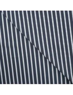 Tissu, Popeline Rayures Bâtons, Marine, Laize 145 cm, 72% Coton 25% Polyamide 3% Spandex 110g/m² 2