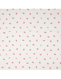 Popeline de coton, cerises