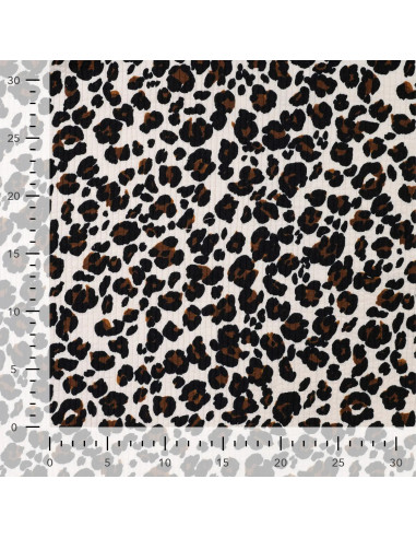 Seersucker imprimé léopard