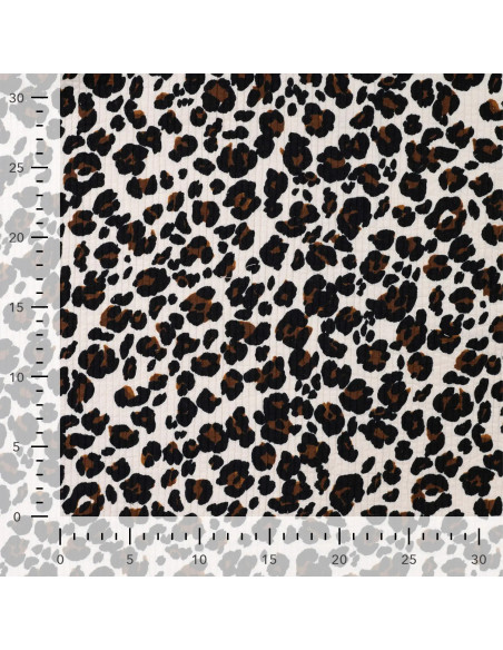 Seersucker imprimé léopard