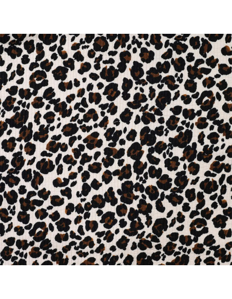 Seersucker imprimé léopard