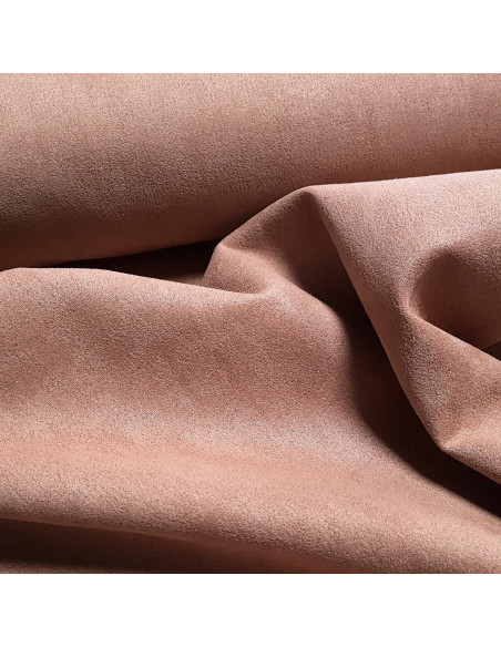 Tissu, Suédine Scuba Unie, Vieux Rose, Laize 150 cm, 95% Polyester 5% Spandex 410g/m²