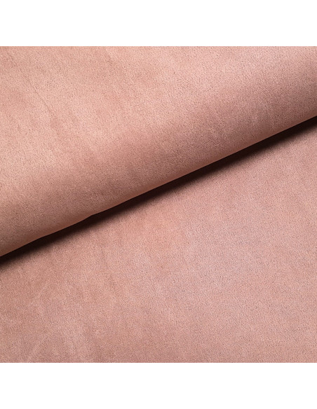 Tissu, Suédine Scuba Unie, Vieux Rose, Laize 150 cm, 95% Polyester 5% Spandex 410g/m²