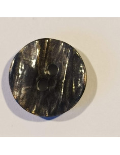 Bouton polyester 2 trous, 20 mm, gris