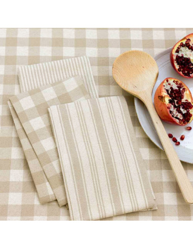 Set de 3 torchons, ficelle