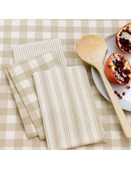Set de 3 torchons, ficelle