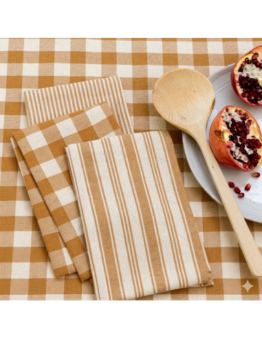 Set de 3 torchons, peanut